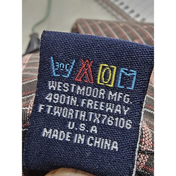 Panhandle Slim Western Shirt Mens Sz 17 36 Black Pearl Snaps Brown with Stripes - Picture 12 of 12